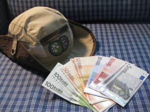 Euros and sweet hat.
