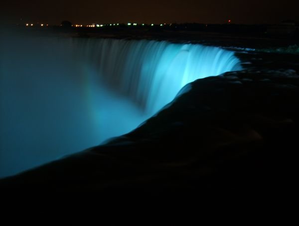 The falls at night