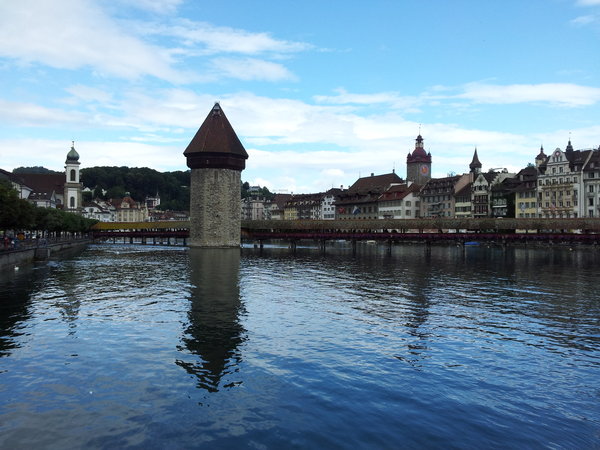 15.7.12 Lucerne - Water Tower - attached to defensive walk bridge