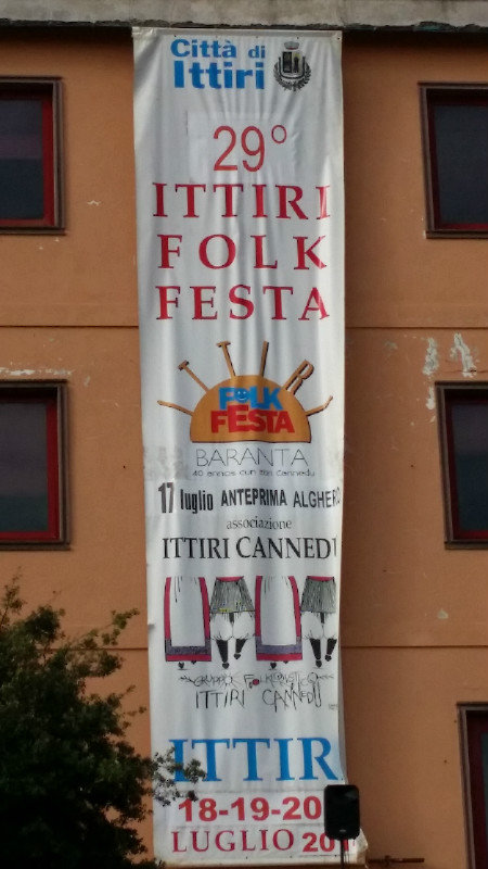 20.7.14 - Sardinia. Ittiri official Banner Folk Festa