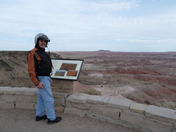 George viewing the badlands