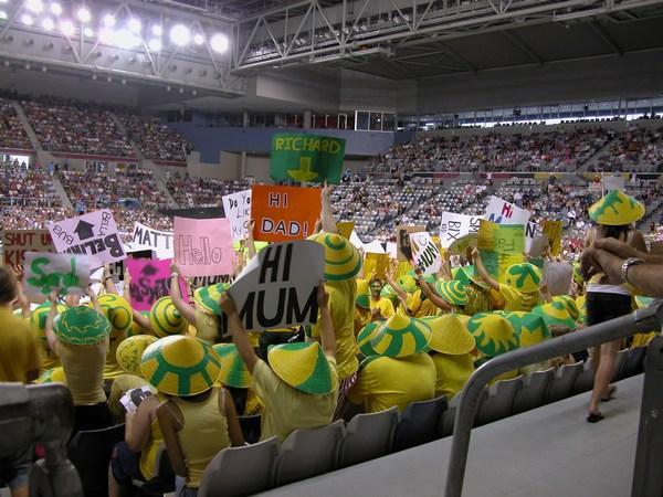 'The Heard' - tennis supporters at Vodafone Arena, Australian Open Tennis