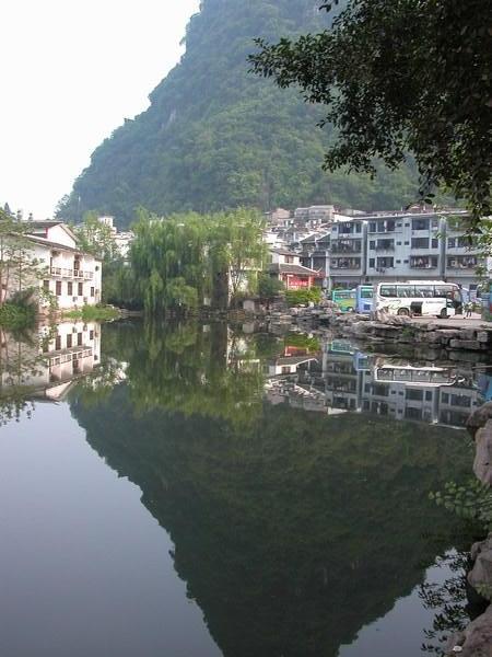Yangshuo lake reflection