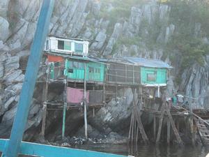 Makeshift homes, Cat Ba Island, Halong Bay