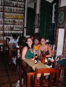 Me, Chris and Emma in a Paraty restaurant