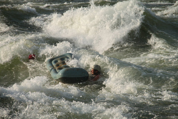Taking the Lilo down the Nile Special rapid