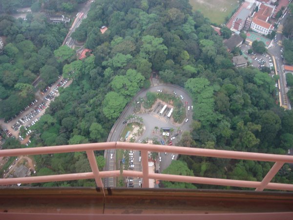 Looking down from KL tower
