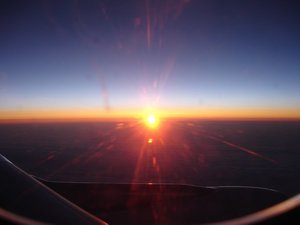 Sunset on the Plane