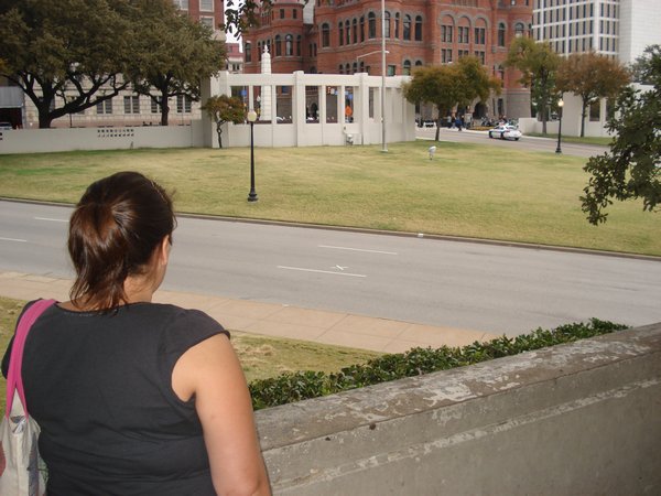 Dallas - Dealey Plaza - looking out from the grassy knoll