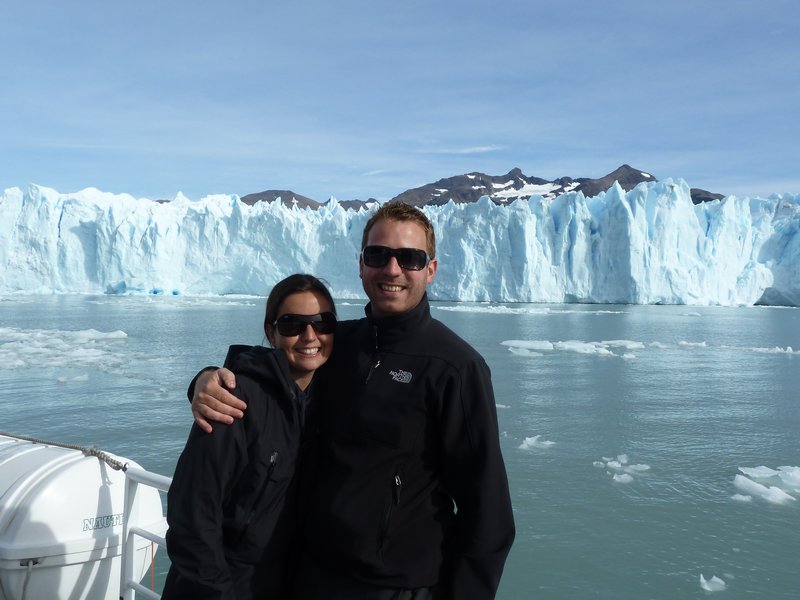 Us at the Perito Moreno glacier
