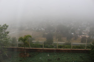 Fog in the normally sunny San Diego suburb of La Mesaa
