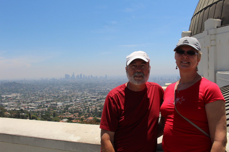 Don, Jill, and the LA skyline