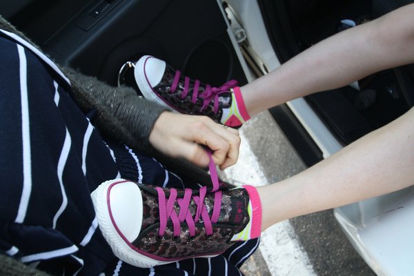Dani's funky new Converse shoes
