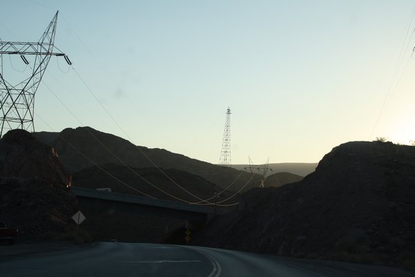  Driving into the Hoover Dam
