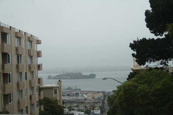 View down to the Bay and Alcatraz
