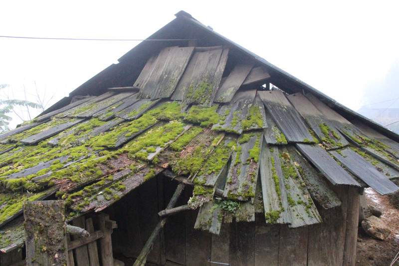 H'mong village house roof...