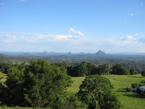View to Glass House Mountains
