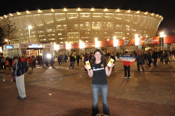 20- Janel in front of the stadium