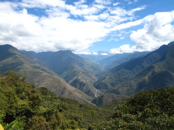 view from Coroico, Rio Selva is at the bottom of valley