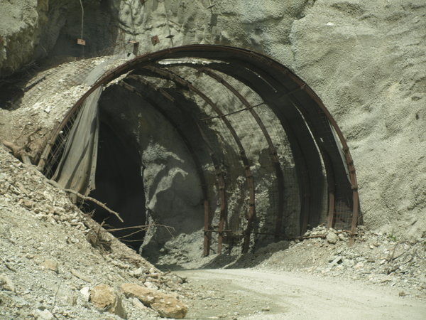 Exit of unfinished tunnel