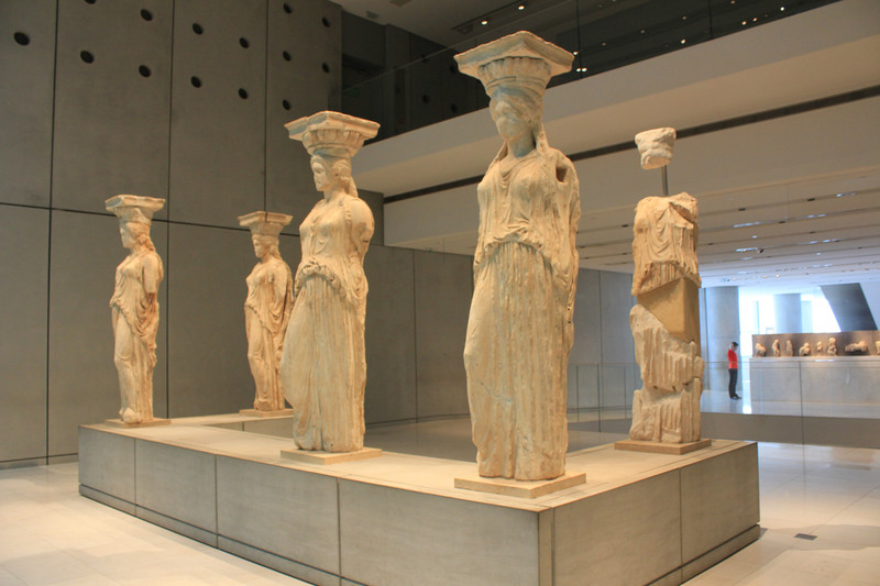 The real Caryatids in the acropolis museum