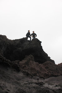 Binnson and Russ on the lava