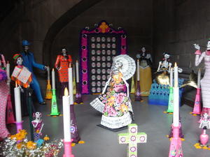 day of the dead altar in national palace..mexico city