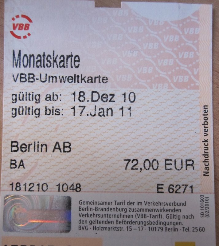 monthly bus pass