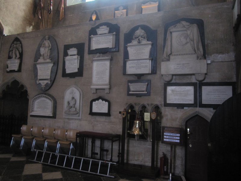 churches in england are usually covered with tombstones of dead people