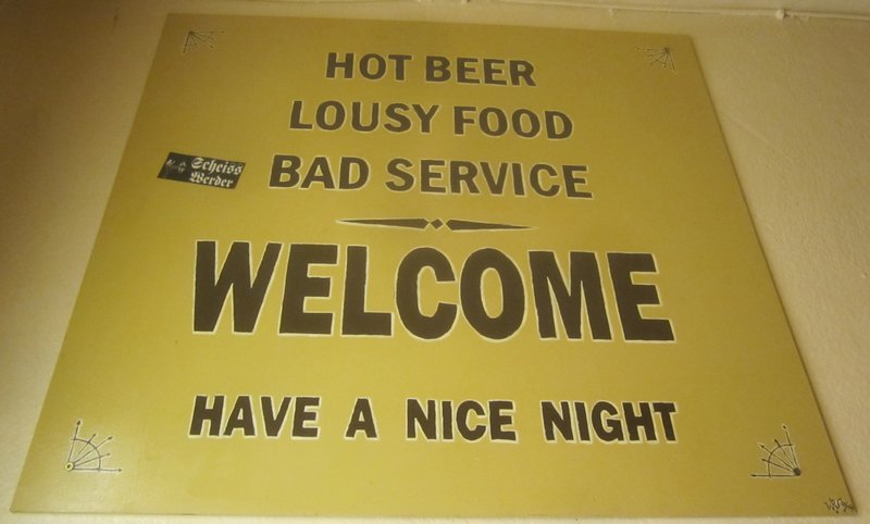 sign at the entrance of Dr. Jack's bar