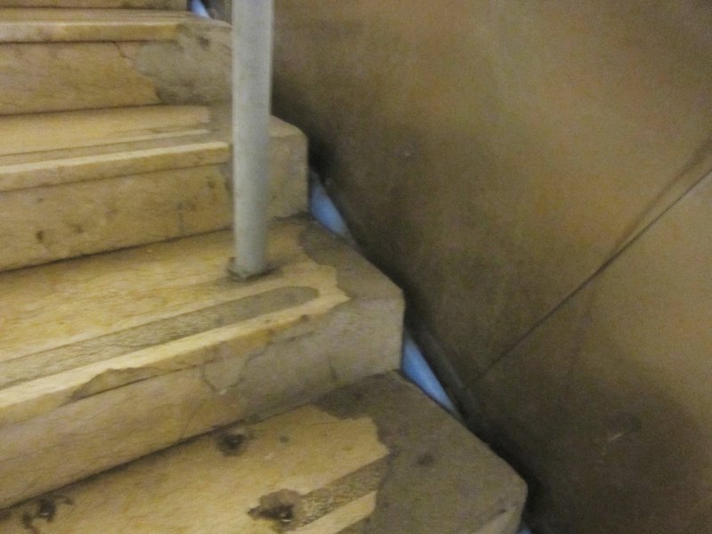 the subway stairs.... aren't maintained