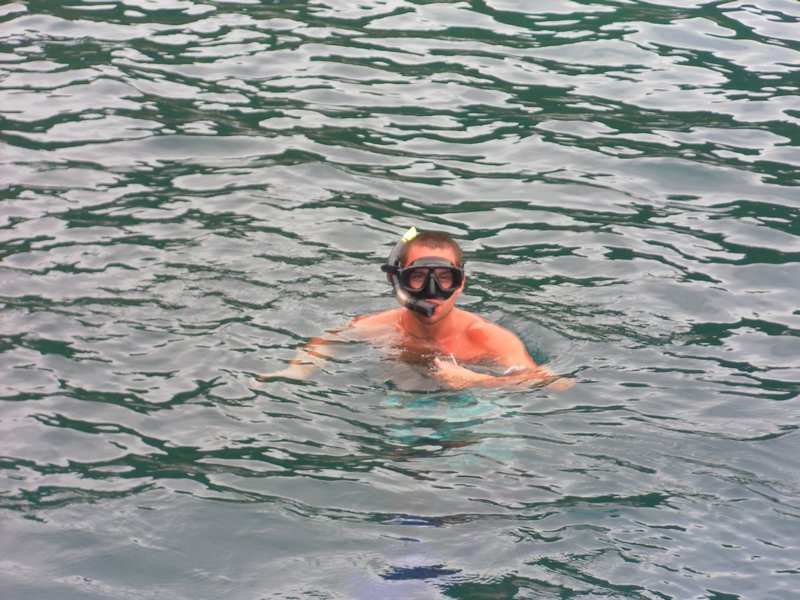 Andy snorkeling