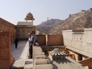 Amber Fort and view to Jaipur Fort
