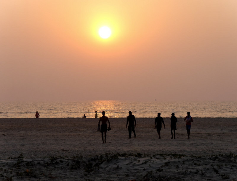 Sunsetting on South Goa beach