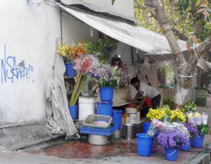 Flower stall roadside