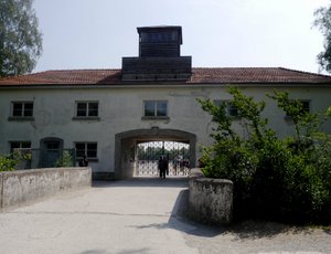 Dachau Gatehouse. First point of entry for all the prisoners 