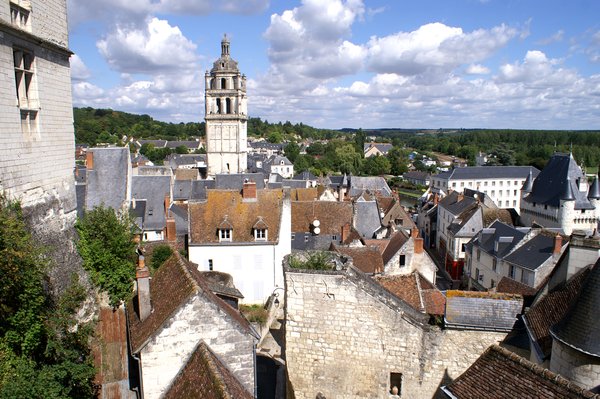 View over the medieval rooftops of Loches