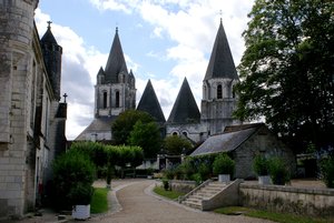 Twin conical towers of the church