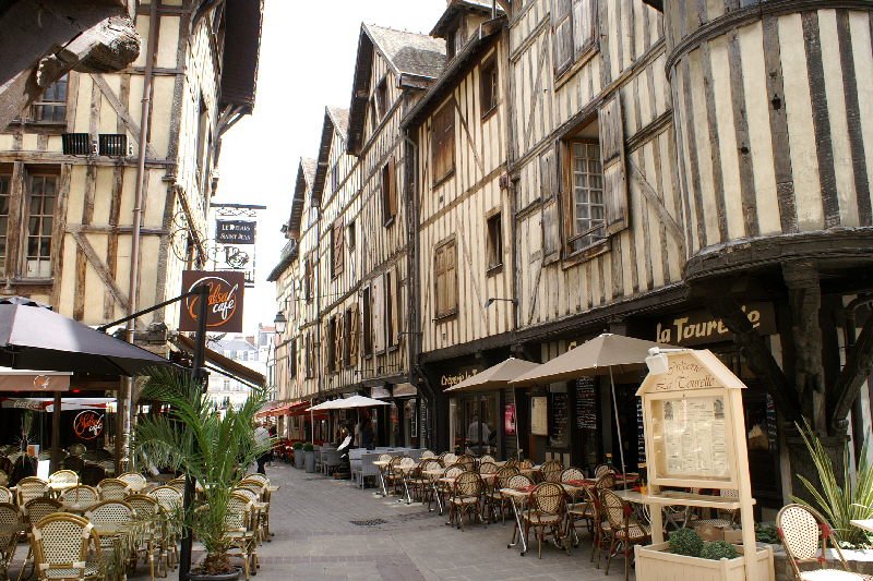 Troyes is filled with lovely buildings like these