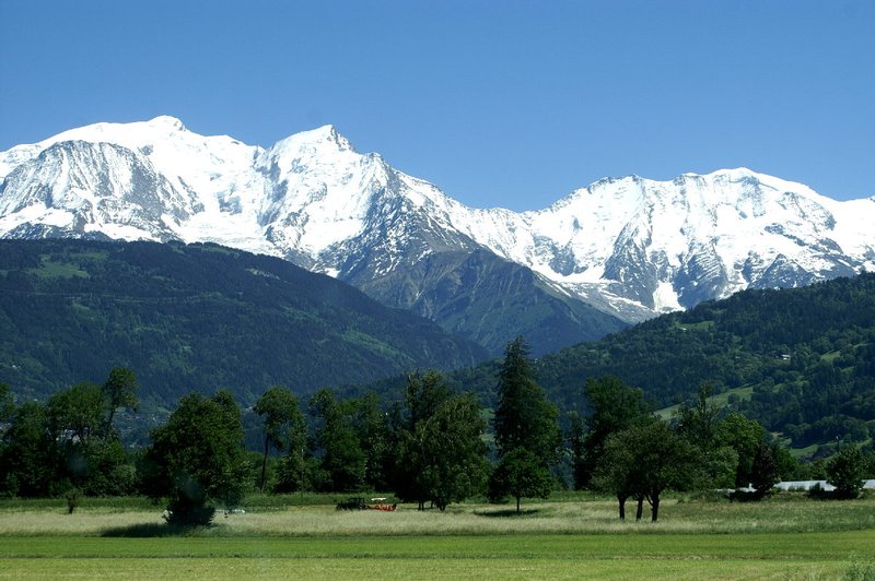 Mont Blanc dominates the landscape