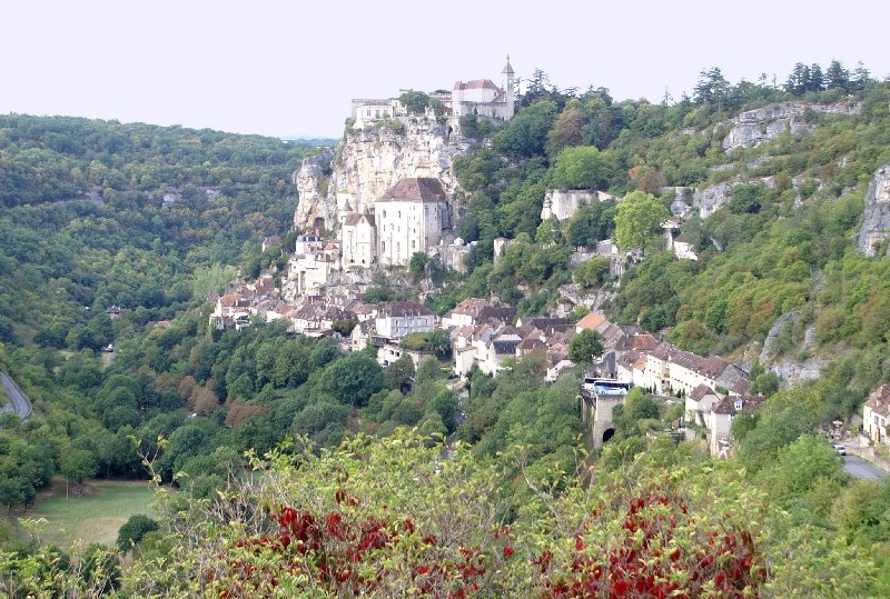 Rocamadour viewed from the Chemin du Pauvres