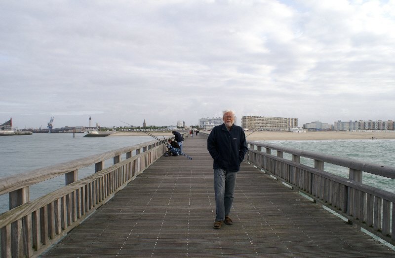 Bob on the jetty at Calais