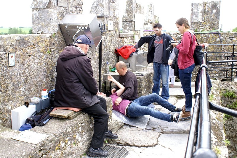 Kissing the Blarney Stone