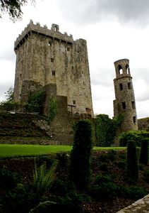 Blarney Castle (original, now burnt out Blarney House in front to the right).