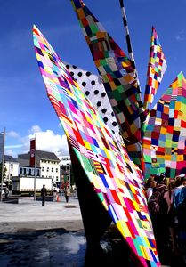 A wonderful idea. Sails Sculpture in Eyre Square, Galway yesterday.e