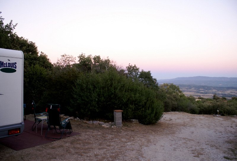 Beautiful view from our pitch number 63 across the Luberon countryside