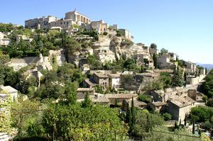 View over Gordes, perched on a hill. Took several of these