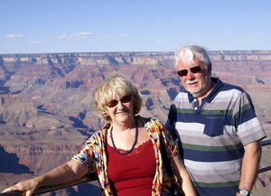 Bob and I posing at the Grand Canyon