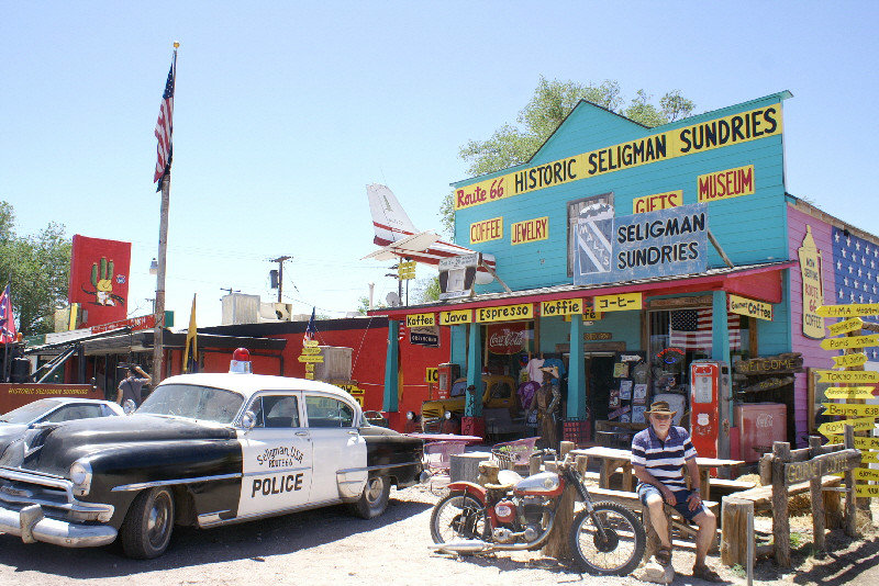Seligman on Route 66 where took Bob right back to his boy racer days