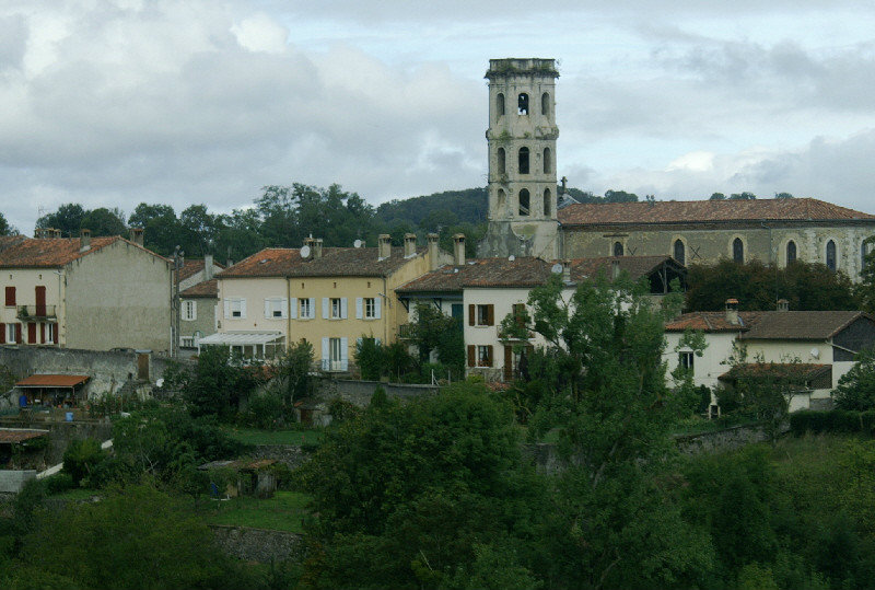 A typical 'village scene' we bypassed on our way through the Midi-Pyrenees